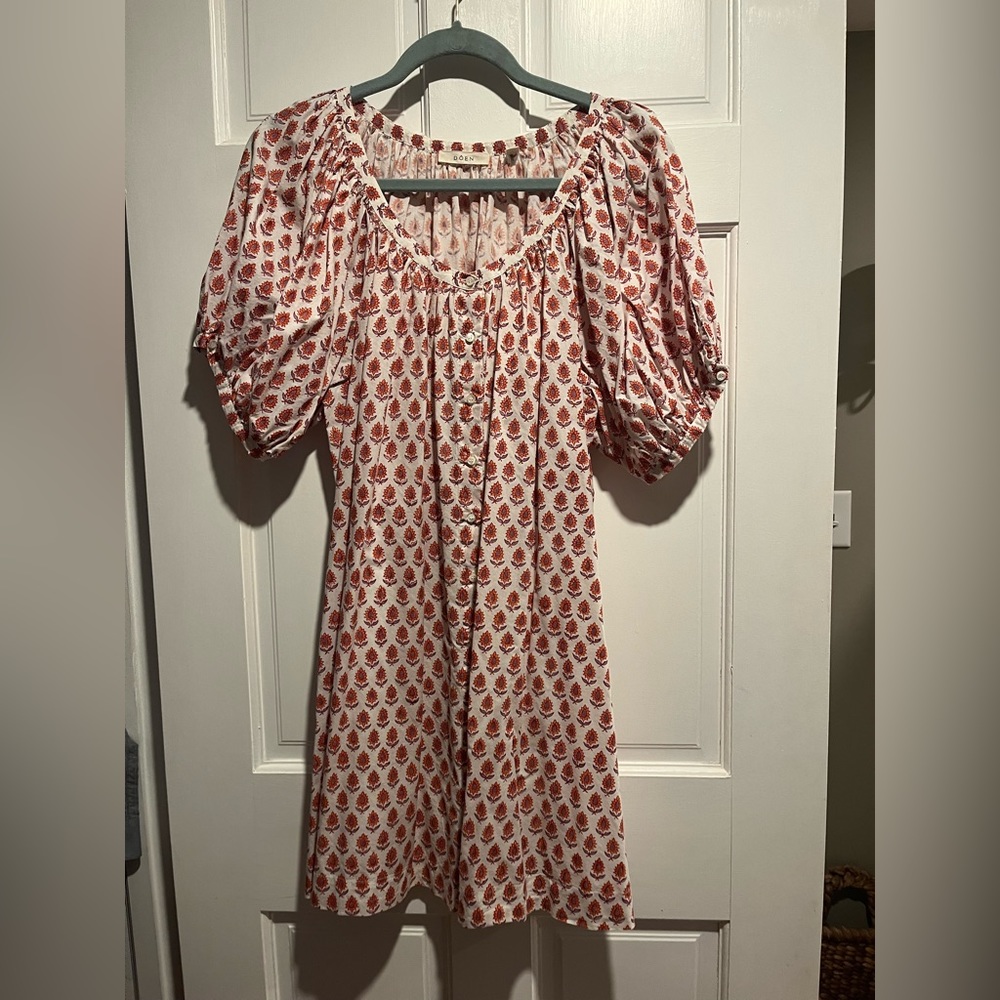 doen josette dress traveler block print size xs